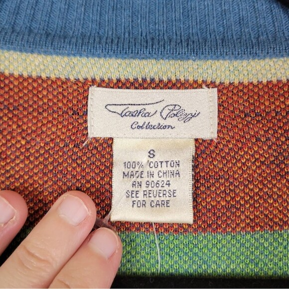 Tasha Polizzi Southwestern Print Cadet Blue Adobe Open Front Cardigan Sweater - Picture 9 of 11